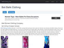 Tablet Screenshot of batikclothing.com